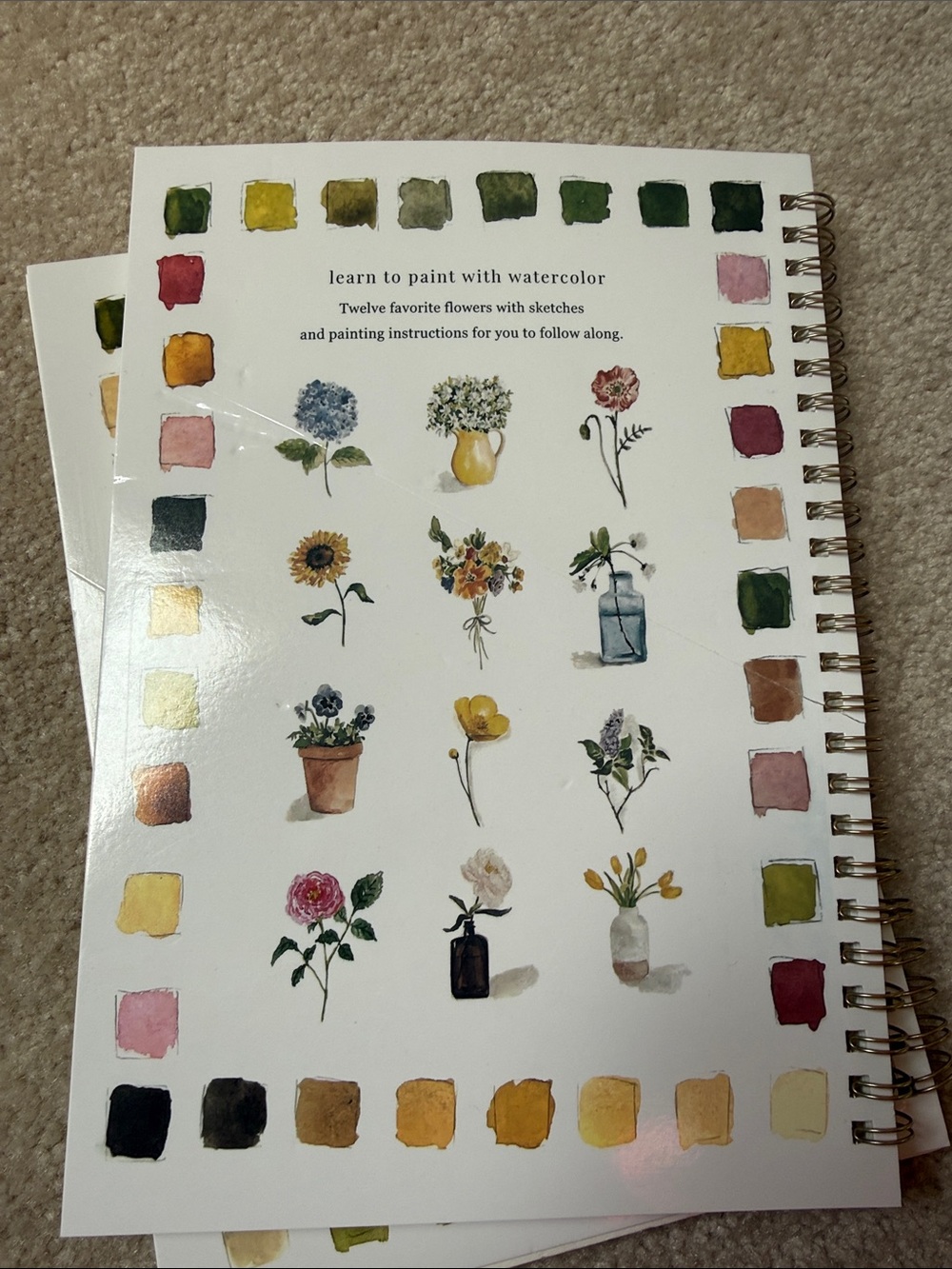 Floral Watercolor Spiral Notebooks TWO - Picture 3 of 7